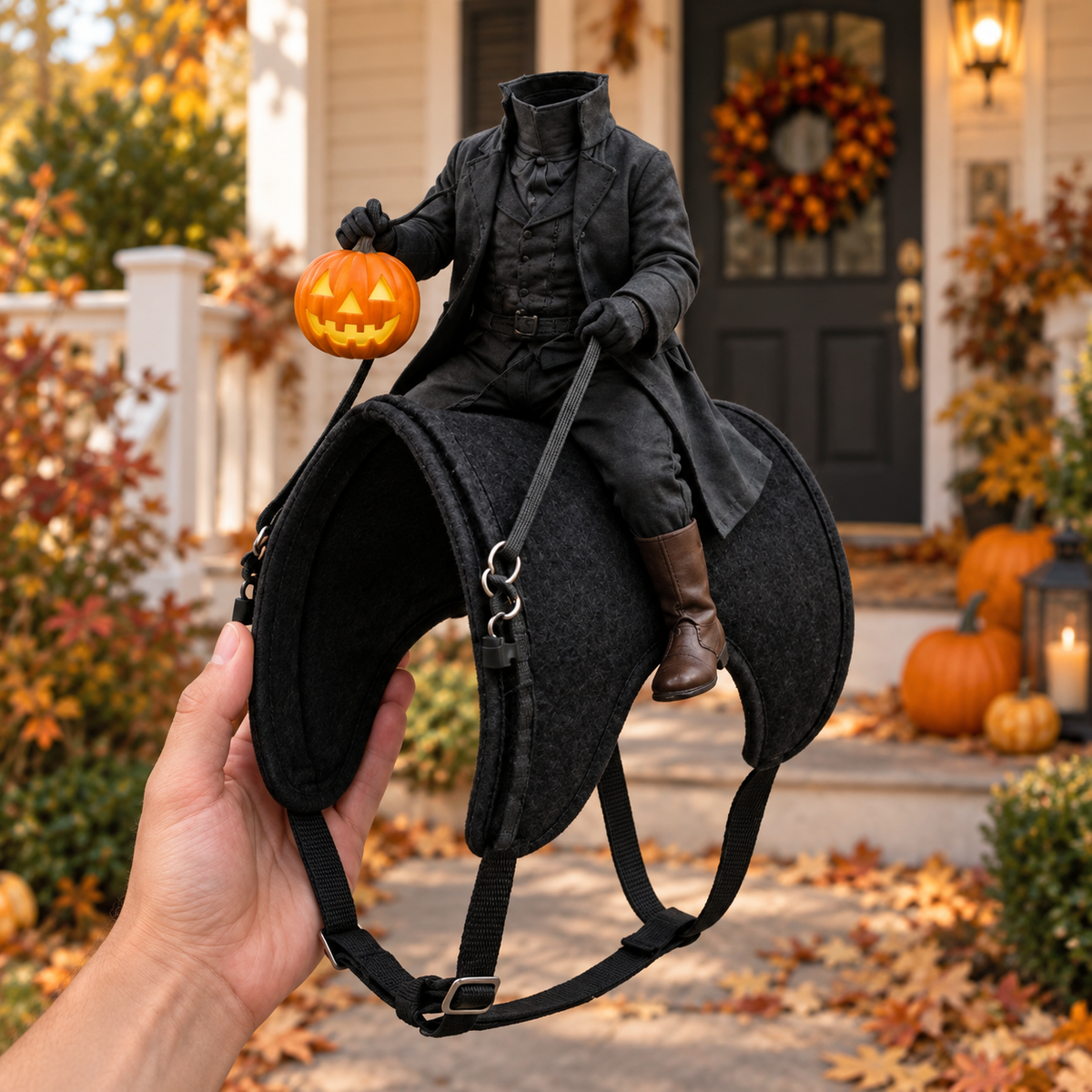 Headless Horseman Cat Costume Injection Molding Natural